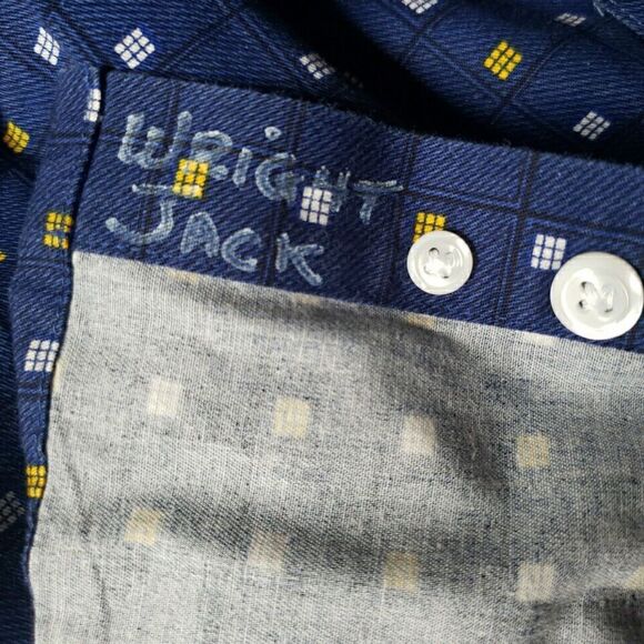 Chaps Ralph Lauen Mens Shirt Size Med Short Sleeve Button Up Blue 100% Cotton - Picture 11 of 13